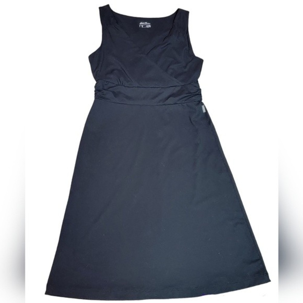 Eddie Bauer Black Empire Waist Casual Sleeveless Midi Dress Size XS